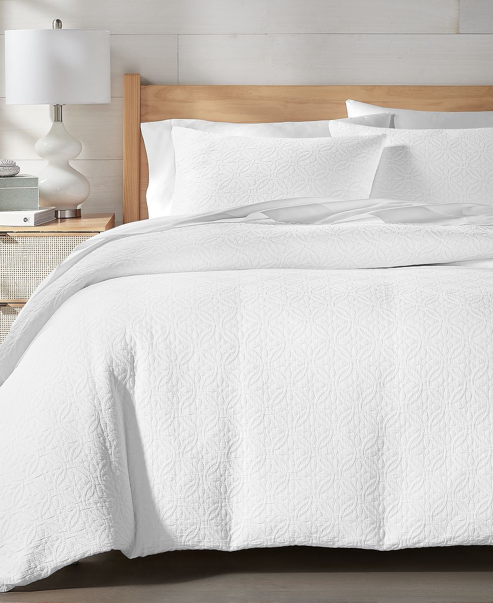 Charter Club Lattice Medallion White 3-Pc. Comforter Set, King