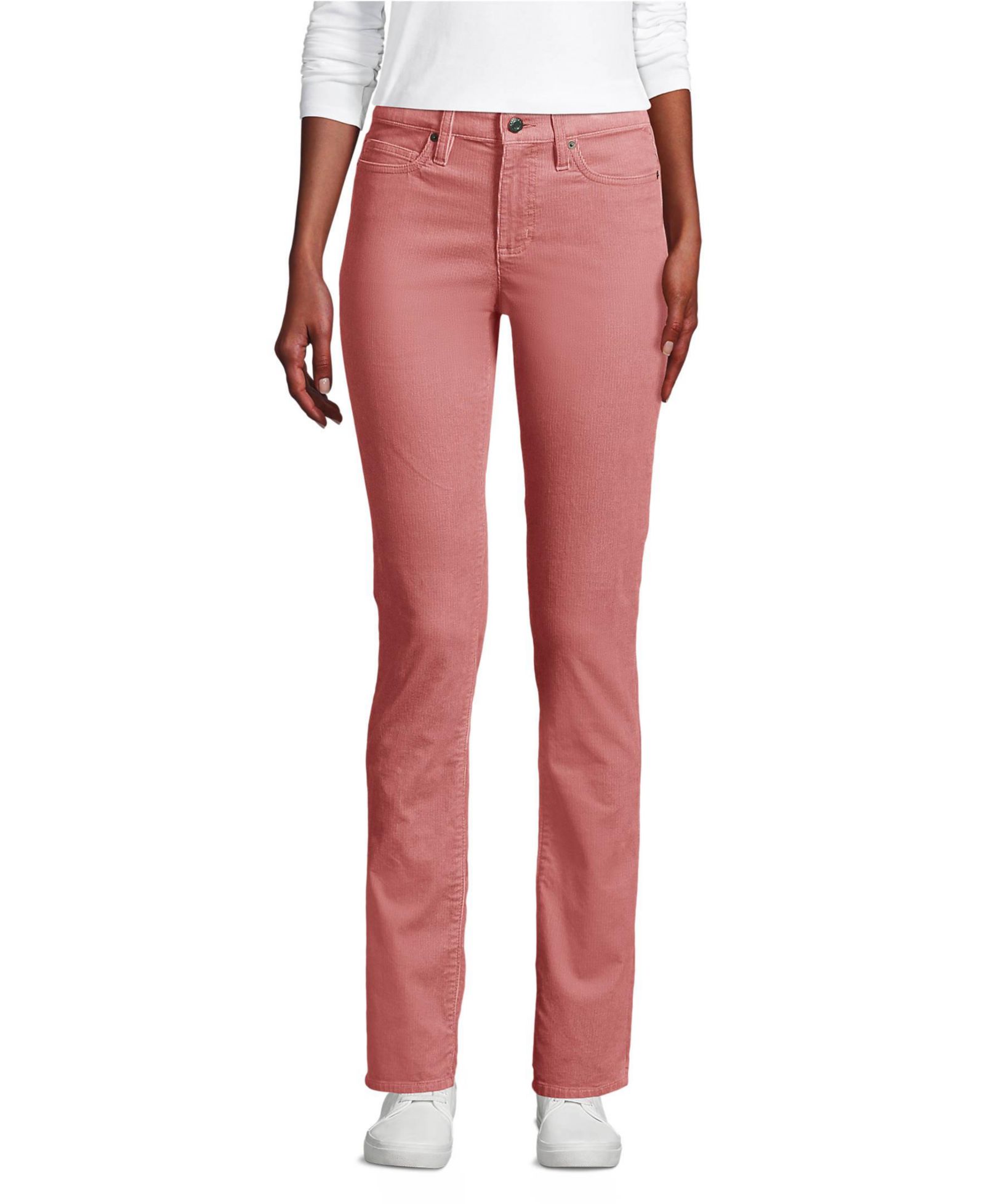 Женские брюки Lands' End Mid Rise Straight Leg Corduroy