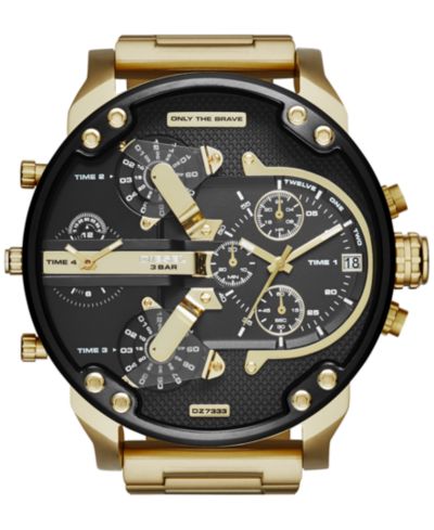 Мужские часы Diesel Mr. Daddy 2.0 Gold-Tone Ion-Plated Stainless Steel Bracelet 57mm DZ7333