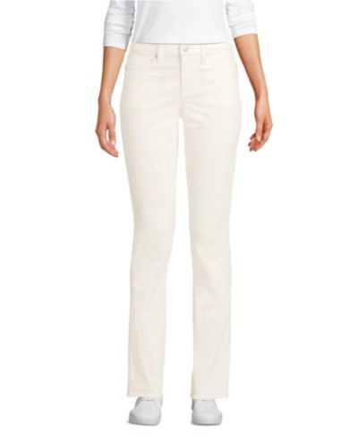 Lands' End Women's Mid Rise Straight Leg Corduroy Pants