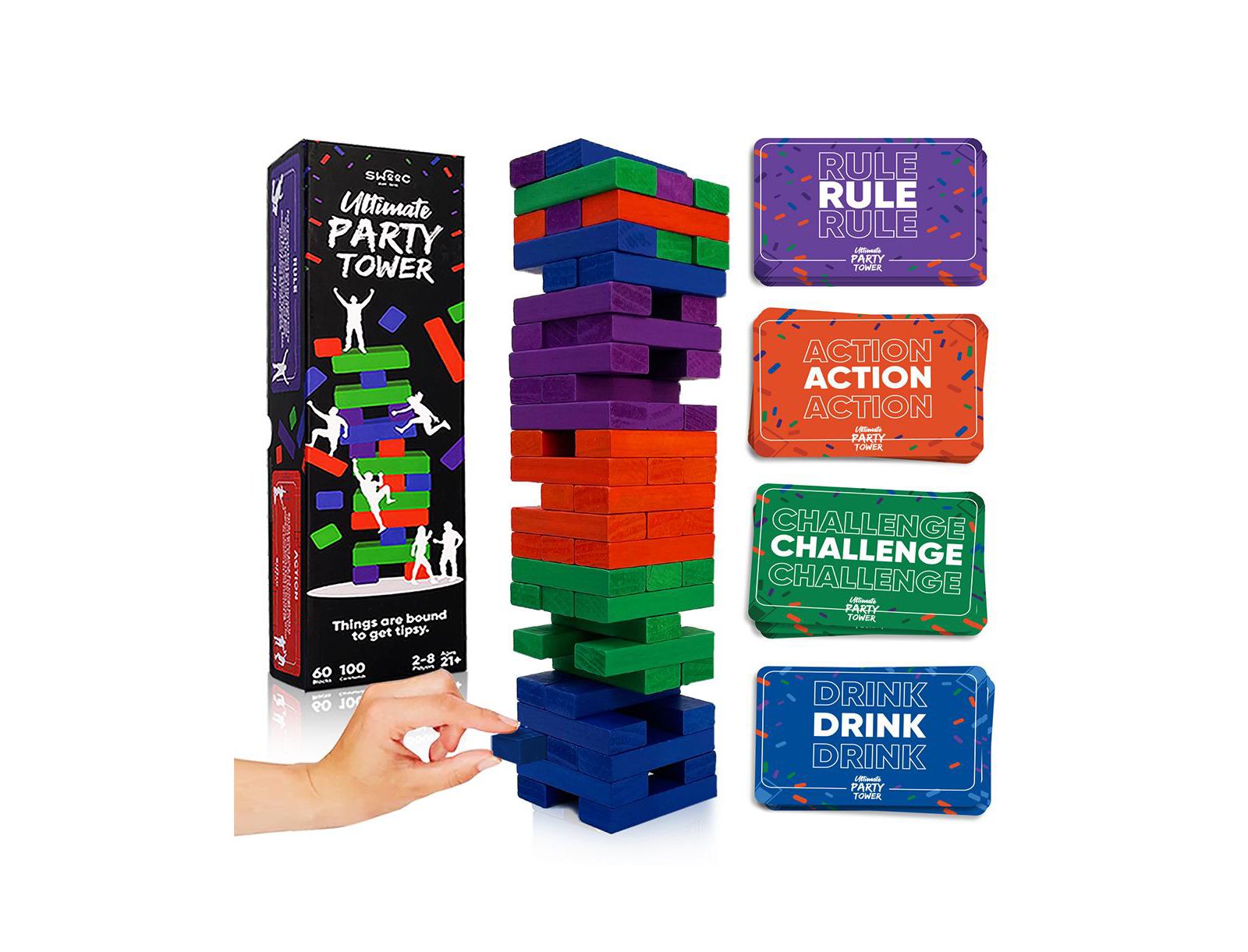 Swooc Party Tower 160-Piece Board Game, Ages 21+