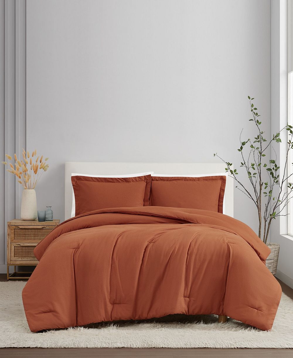 Brookyln Loom Flax Linen 3-Pc. Comforter Set, Full/Queen