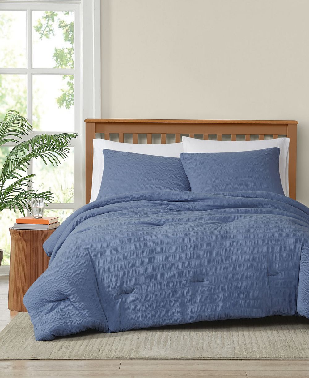 Truly Soft Crinkle Garment Wash Solid 2-Pc. Comforter Set, Twin/Twin XL