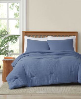 Truly Soft Crinkle Garment Wash Solid 2-Pc. Comforter Set, Twin/Twin XL