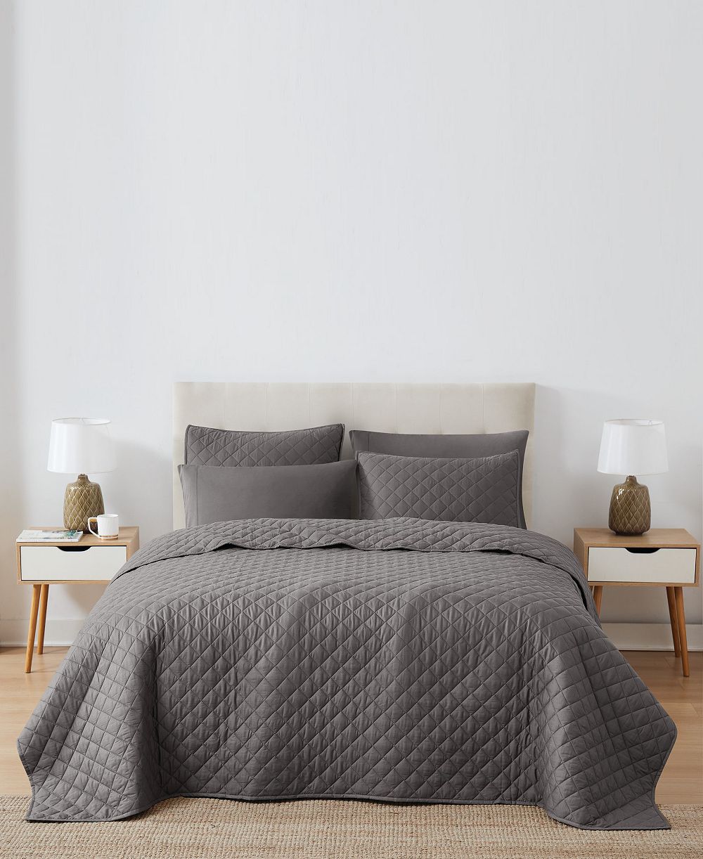 Cannon Oversized Cotton Percale 3-Pc. Quilt Set, Full/Queen