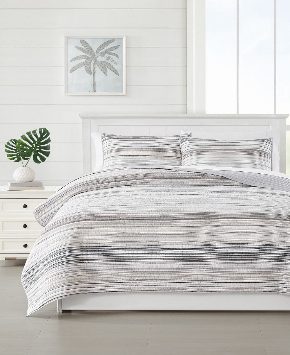 Oceanfront Resort Набор из 3 одеял с полоской Yarn Dye Stripe, Full/Queen