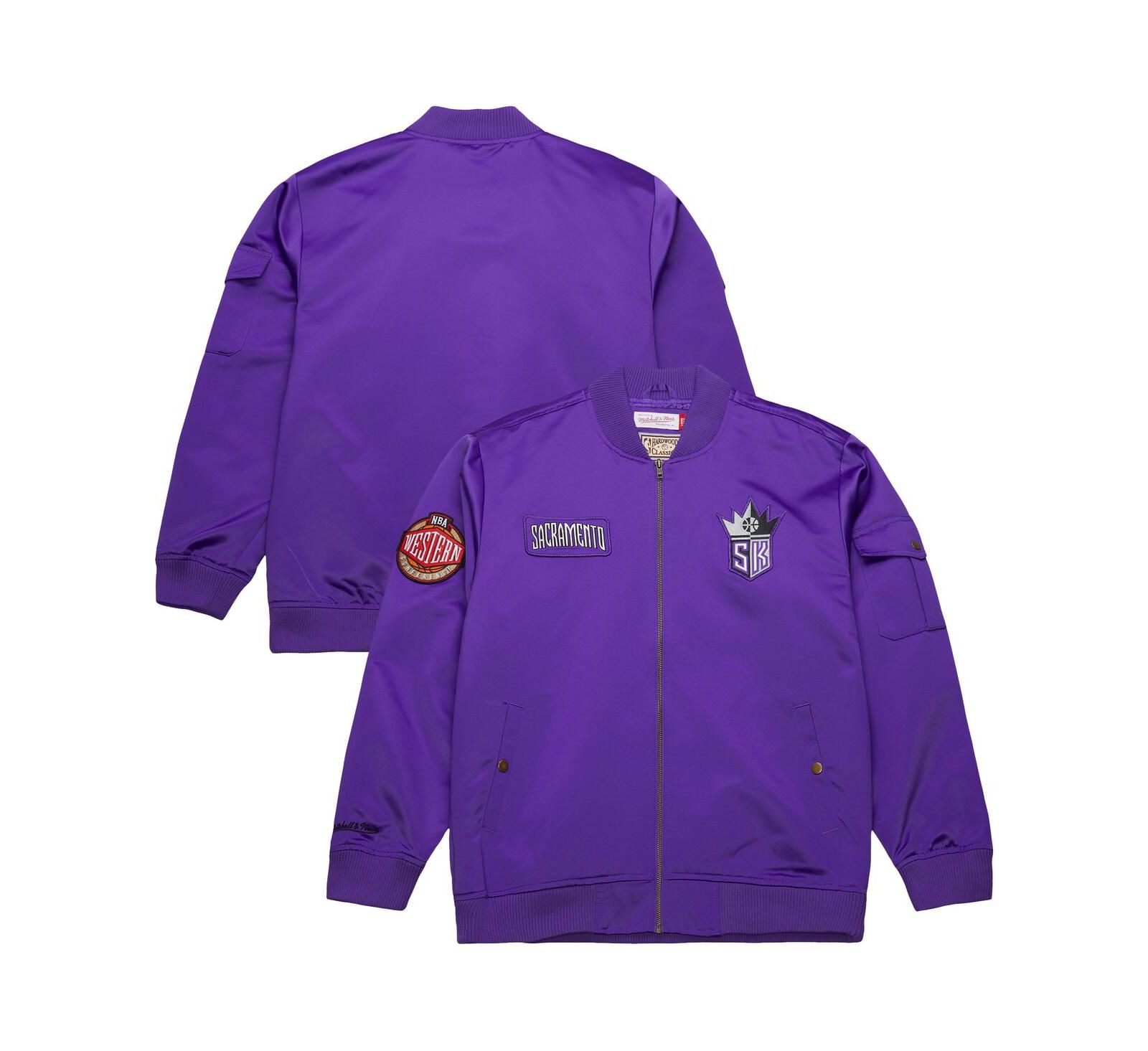 Мужская куртка Mitchell & Ness Sacramento Kings Hardwood Classics Nights Team Leader Satin Full-Zip