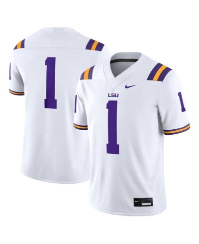 Мужская джерси Nike 1 White LSU Tigers Game
