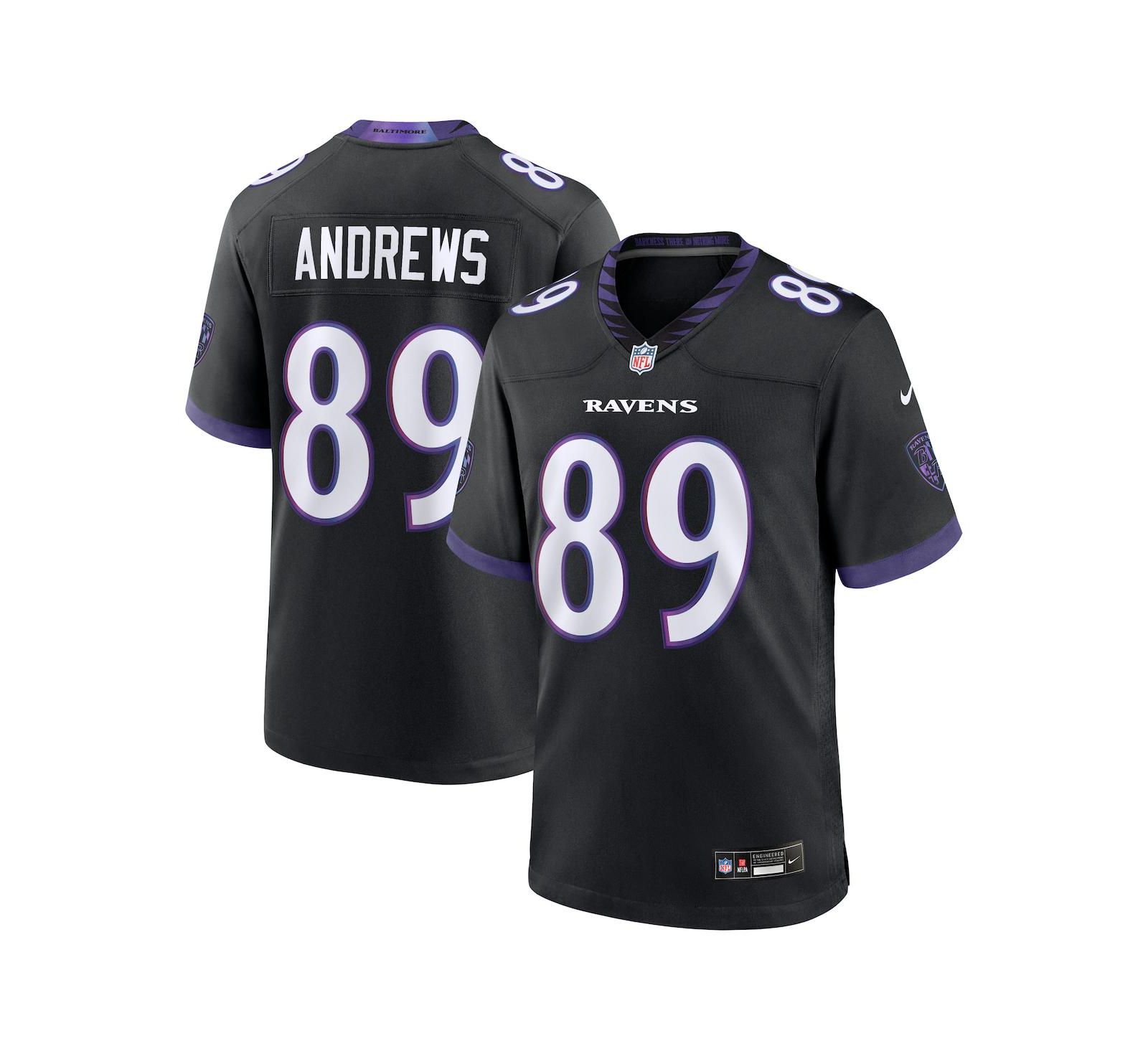 Мужская джерси Nike Mark Andrews Black Baltimore Ravens Alternate Game