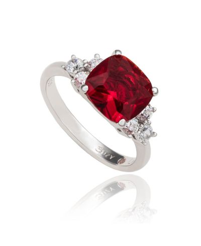 Кольцо Suzy Levian Sterling Silver Green Cubic Zirconia Center Stone