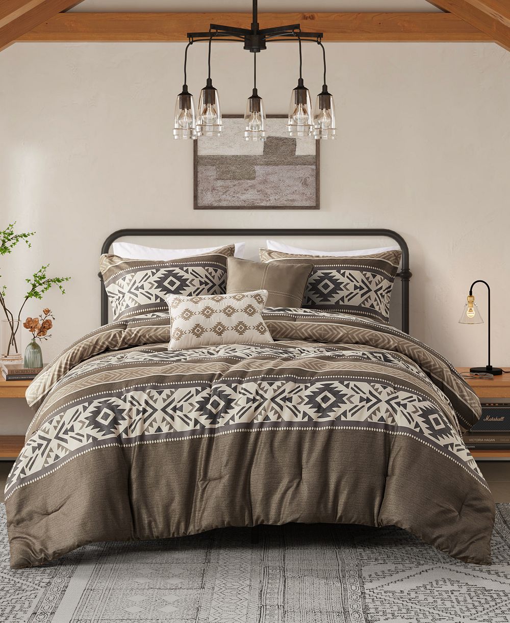 Madison Park Mariposa Stripe Herringbone комплект из 5 предметов, Full/Queen
