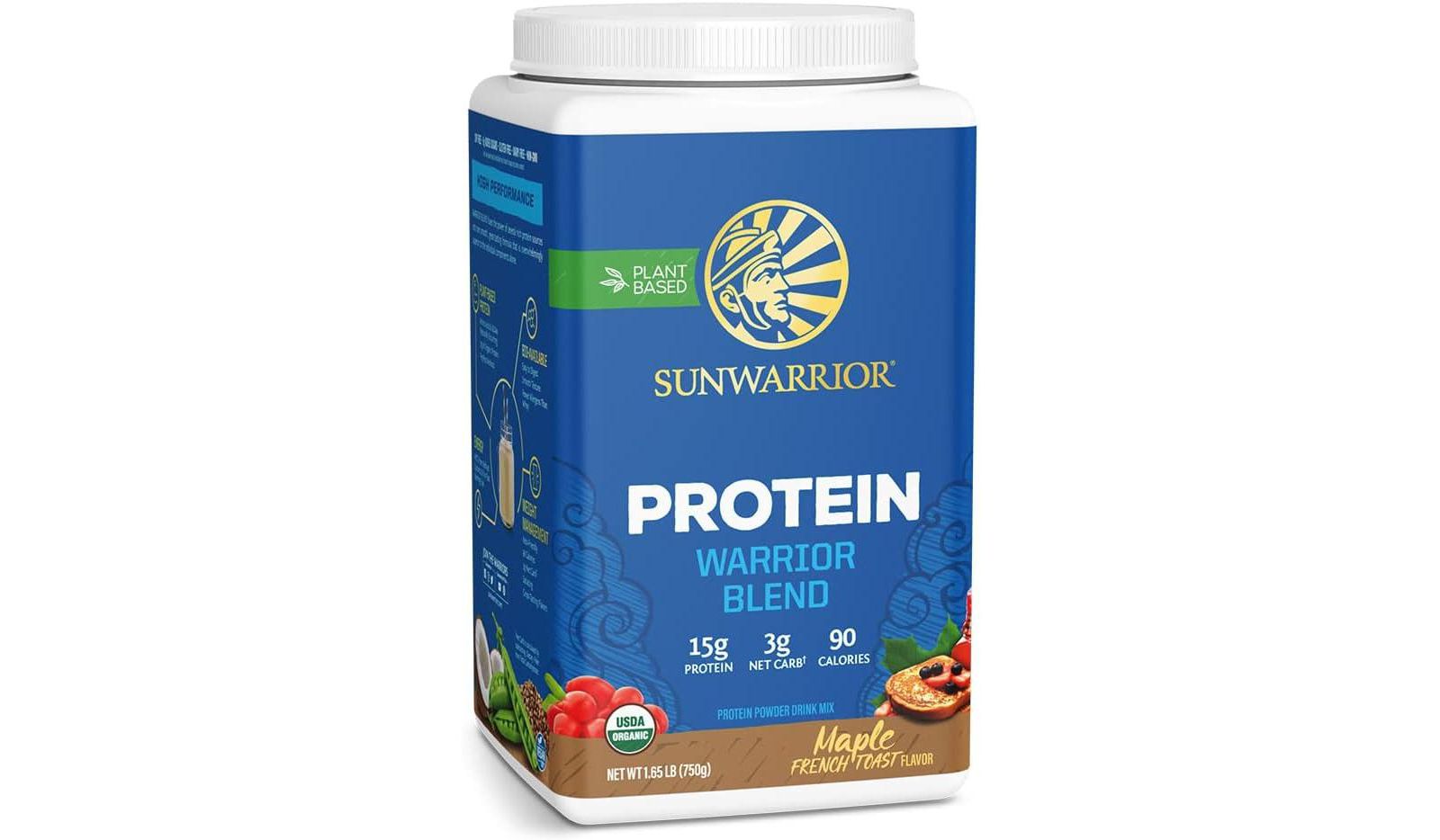 Sunwarrior Warrior Blend Protein, Plant-Based Organic Protein Powder, Maple French Toast, Sunwarrior, 750gm
