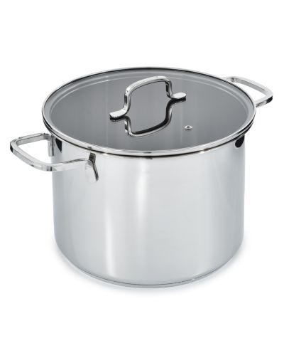 Кастрюля BergHOFF DiNA Helix из нержавеющей стали 18/10, 10.6qt., со стеклянной крышкой