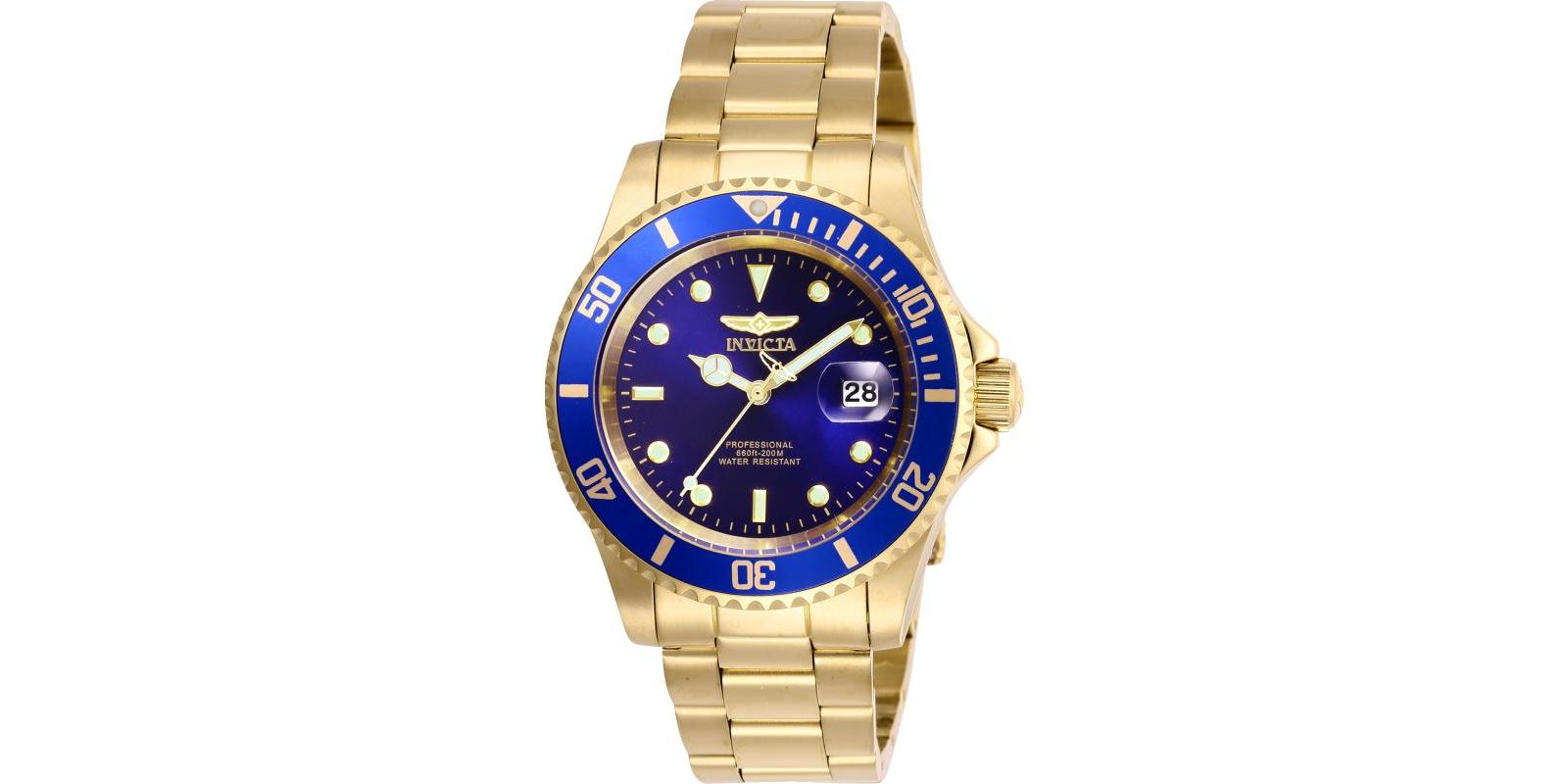 Invicta Men's 26974 Pro Diver Quartz 3 Hand Blue Dial Watch