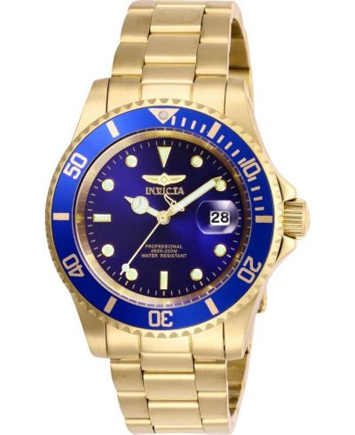 Invicta Men's 26974 Pro Diver Quartz 3 Hand Blue Dial Watch