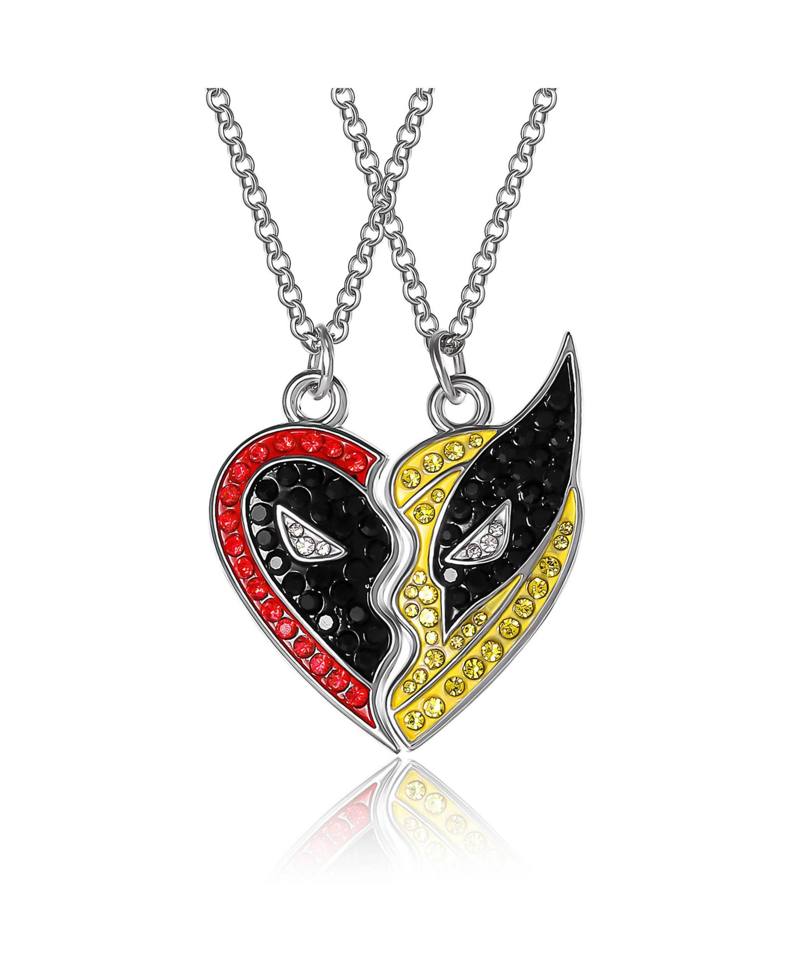 Набор из 2 кулонов Marvel Deadpool & Wolverine BFF Crystal
