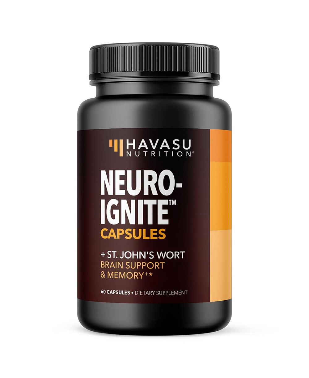 Капсулы NeuroIgnite + St. John's Wort Havasu Nutrition для поддержки мозга и памяти, 60 шт