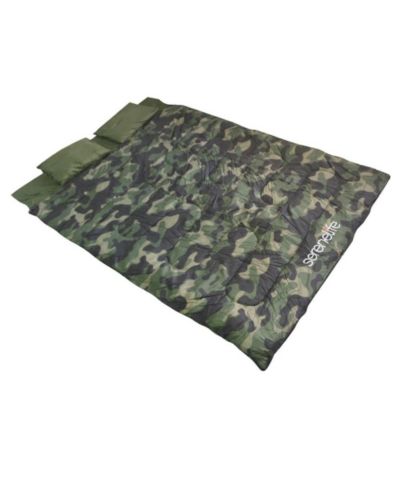 SereneLife Двойной спальный мешок с двумя подушками и сумкой для переноски (Camouflage)