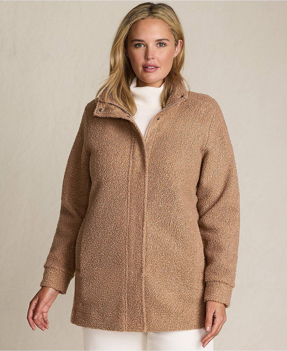 Lands' End Пальто Plus Size Boucle Fleece