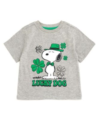 Snoopy shamrock gray