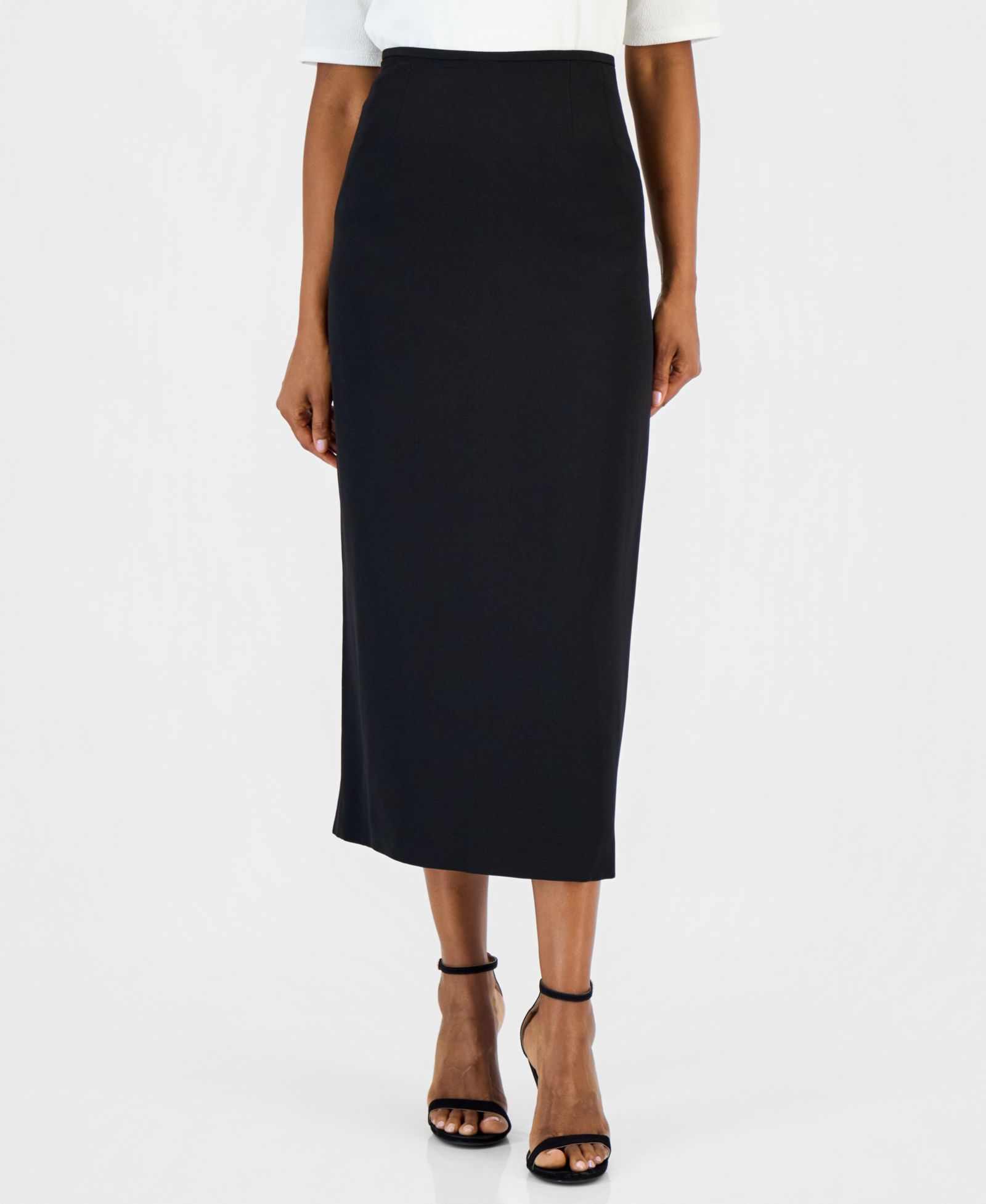 Kasper Women's Stretch Crepe Column Midi Skirt