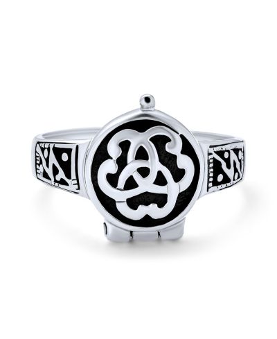 Кольцо-локет Bling Jewelry Triquetra Irish Celtic Knot Sterling Silver