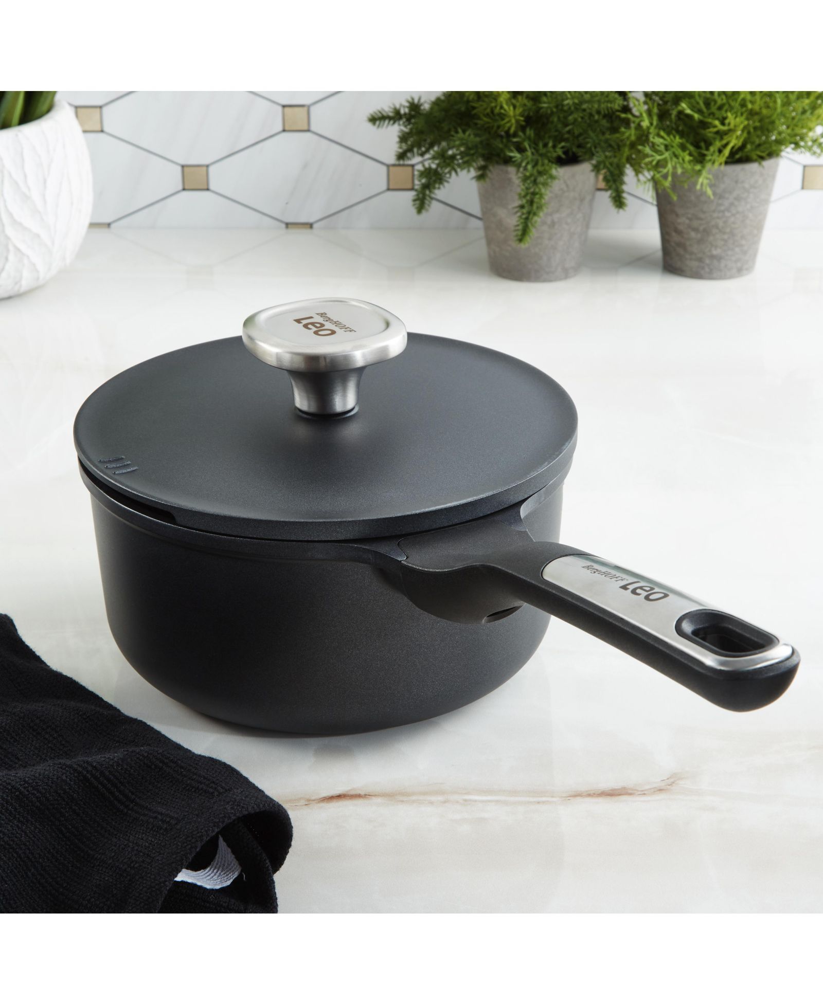 BergHOFF Leo Phantom кастрюля с керамическим антипригарным покрытием 7" 2.1qt, Recycled