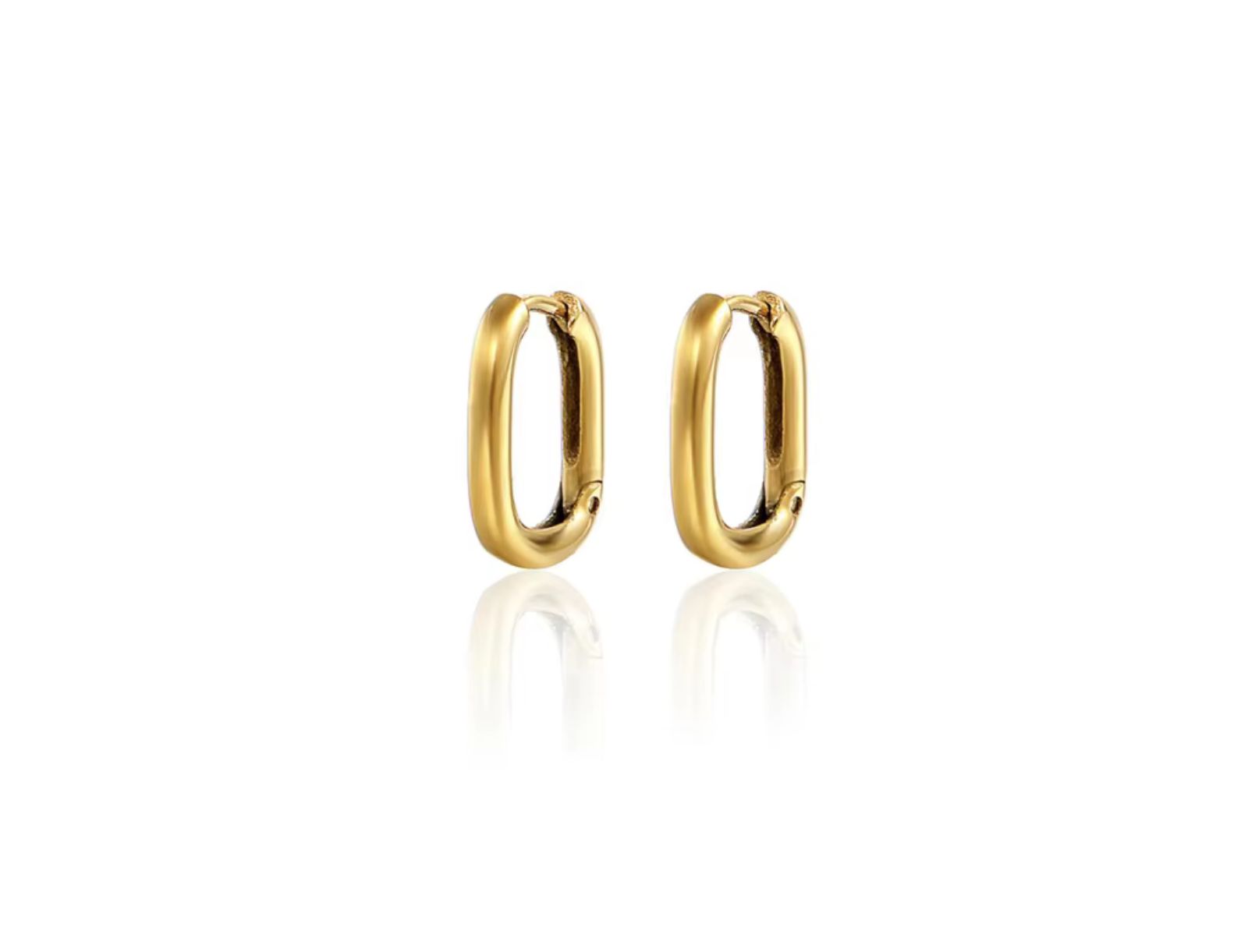 Hollywood Sensation серьги-кольца Rectangle 18K Gold Plated