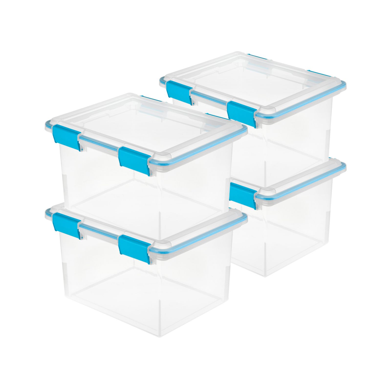 Контейнер Sterilite Gasket Box, Stackable File Tote Storage Bin с крышкой, 32 Quart, 4 Pack
