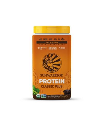 Sunwarrior Classic Plus протеиновый порошок, растительный, Chocolate Flavor, 750gm (30 Servings)