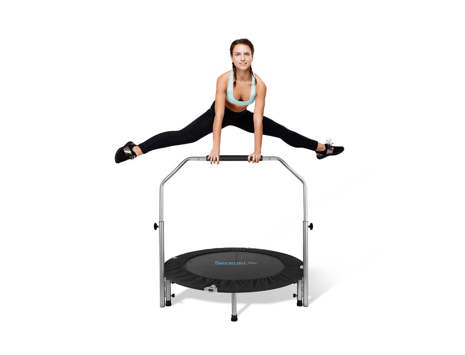 Трамплин SereneLife Training & Fitness с регулируемым поручнем