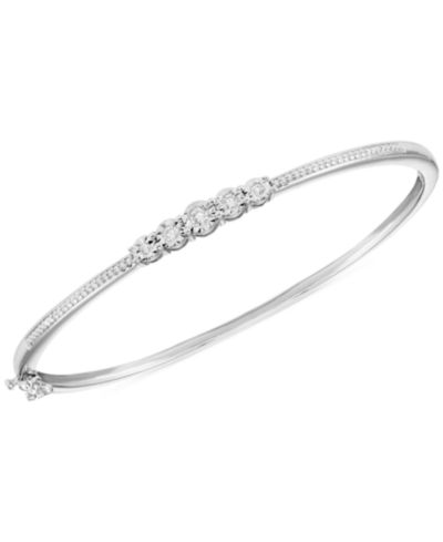 Браслет Diamond Five Stone Bangle (1/4 ct. t.w.) в серебре Sterling Silver