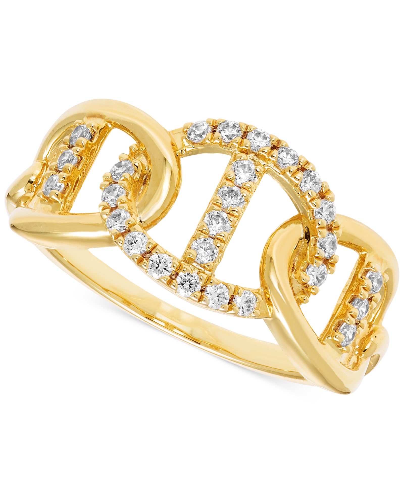 Кольцо Diamond Mariner Link Chain Open Band (1/4 ct. t.w.) из 14k Gold