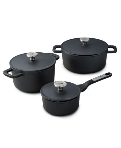 Набор посуды BergHOFF Leo Phantom 6pc с керамическим антипригарным покрытием, Recycled