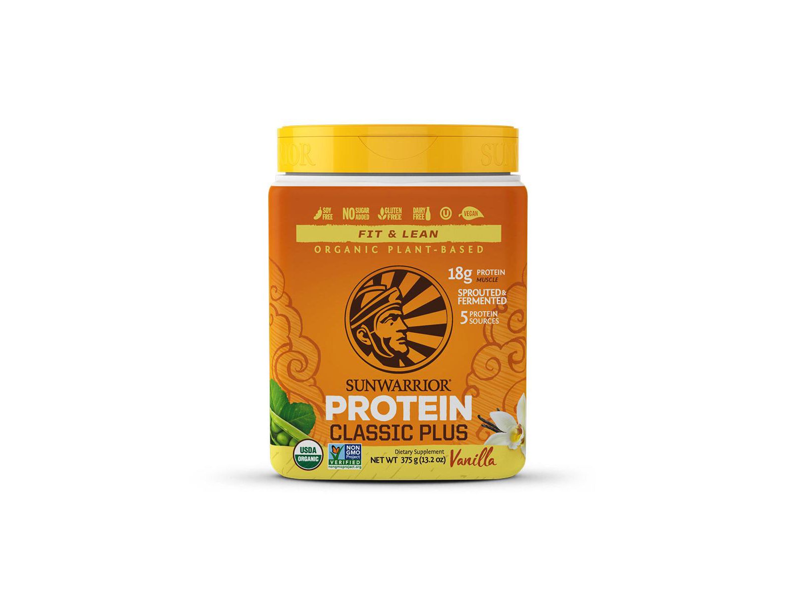 Sunwarrior Classic Plus Protein Powder, Plant-Based Protein, Sunwarrior, Vanilla Flavor, 375gm (15 Servings)