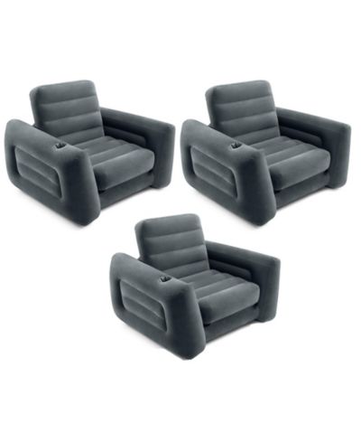 Надувной диван-кресло Intex с надувным матрасом Twin Size (набор из 3 шт.)