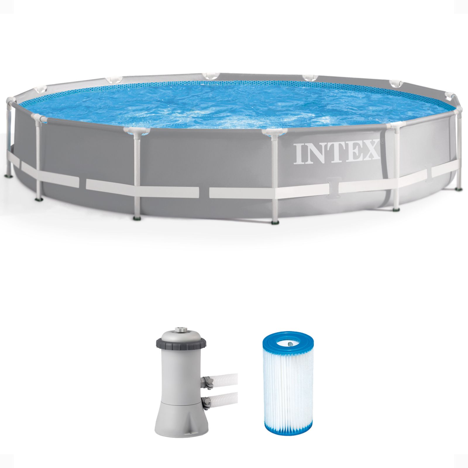 Надувной бассейн Intex Prism Frame с насосом