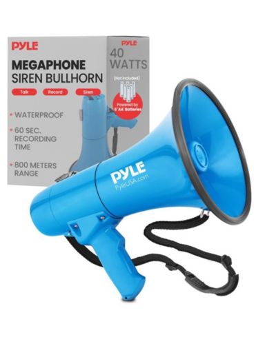 Мегафон-рупор Pyle 40-Watt с ручным микрофоном, синий