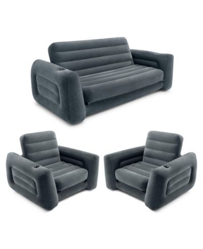Надувной диван-кровать Intex Queen Size, темно-серый