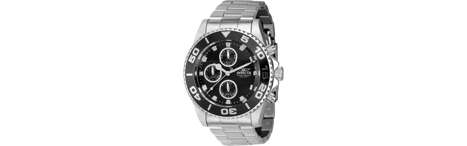 Мужские кварцевые часы Invicta 43405 Pro Diver Chronograph с черным циферблатом
