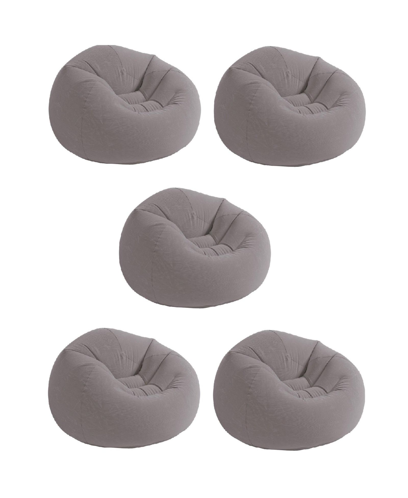 Кресло-мешок Intex Inflatable Contoured Corduroy Gray (5 Pack)