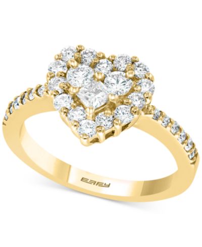 EFFY® кольцо Diamond Heart из желтого золота 14k (9/10 ct. t.w.)