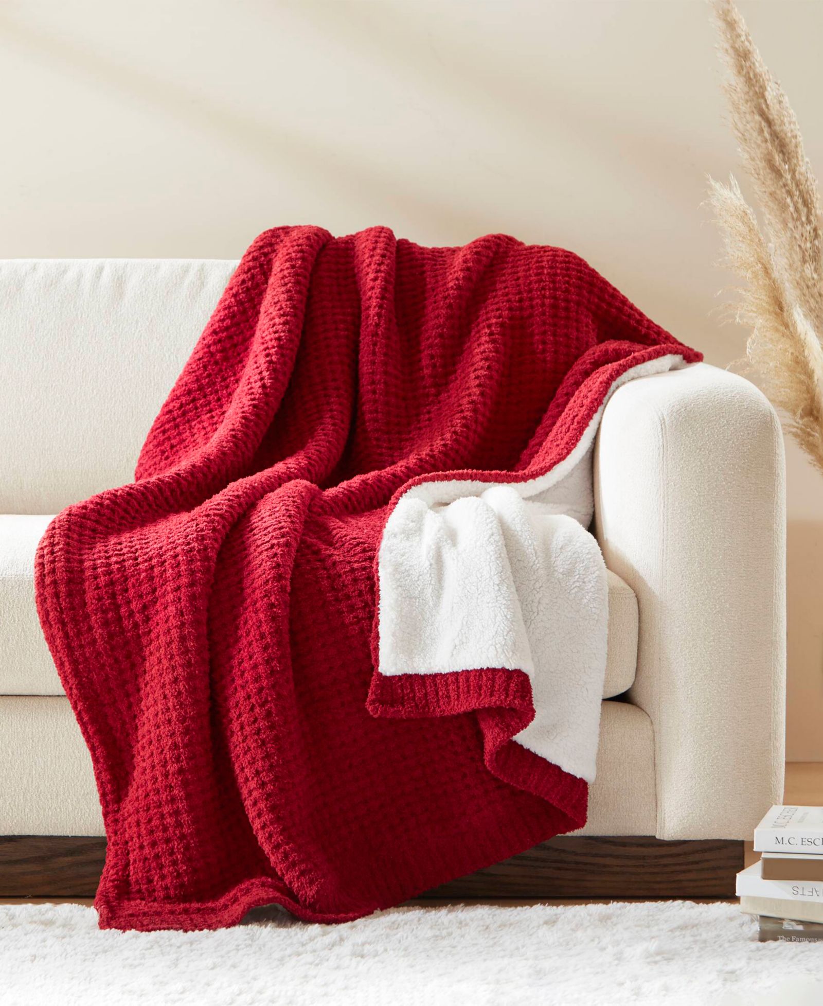 Madison Park Rowan Waffle Knit Chenille Throw, 50" x 60"