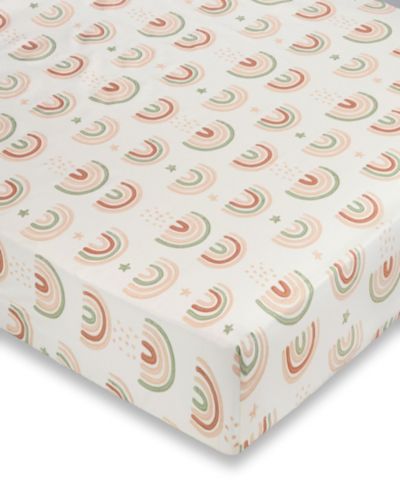 Детская наматрасочник Crane Baby Infants Parker Fitted Rainbow Crib Sheet