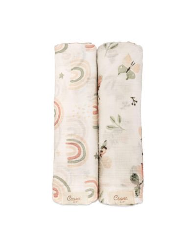 Детский комплект из 2 предметов Crane Baby Parker Butterfly/Rainbow Swaddle