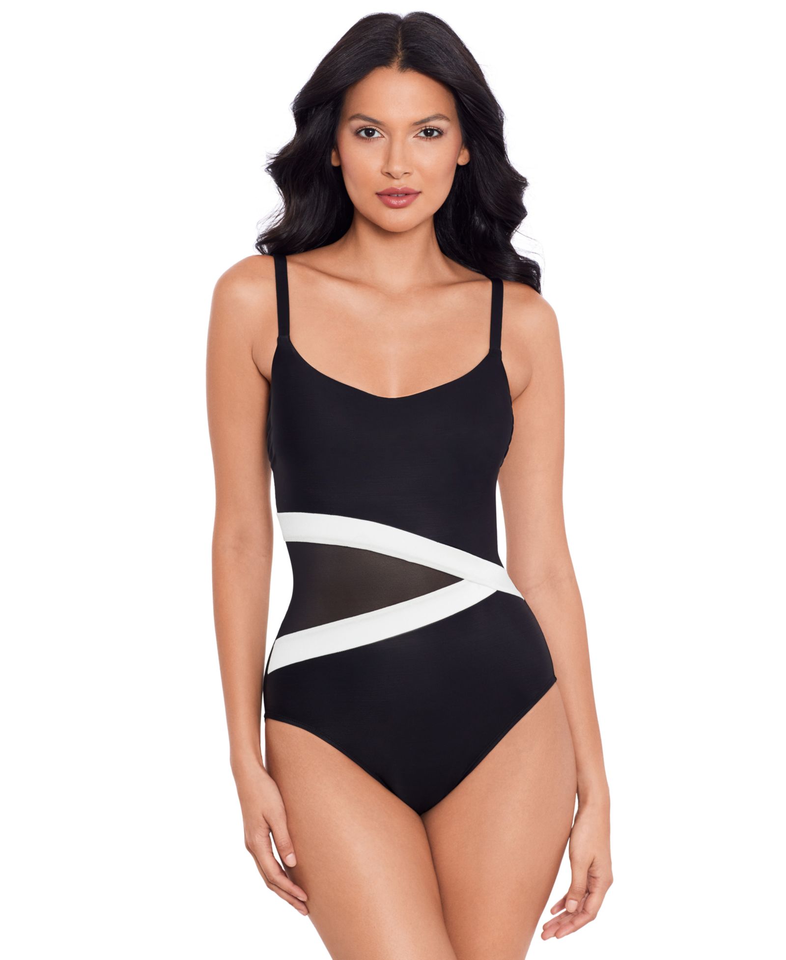Женский слитный купальник Miraclesuit Spectra Lyra Underwired Mesh One-Piece