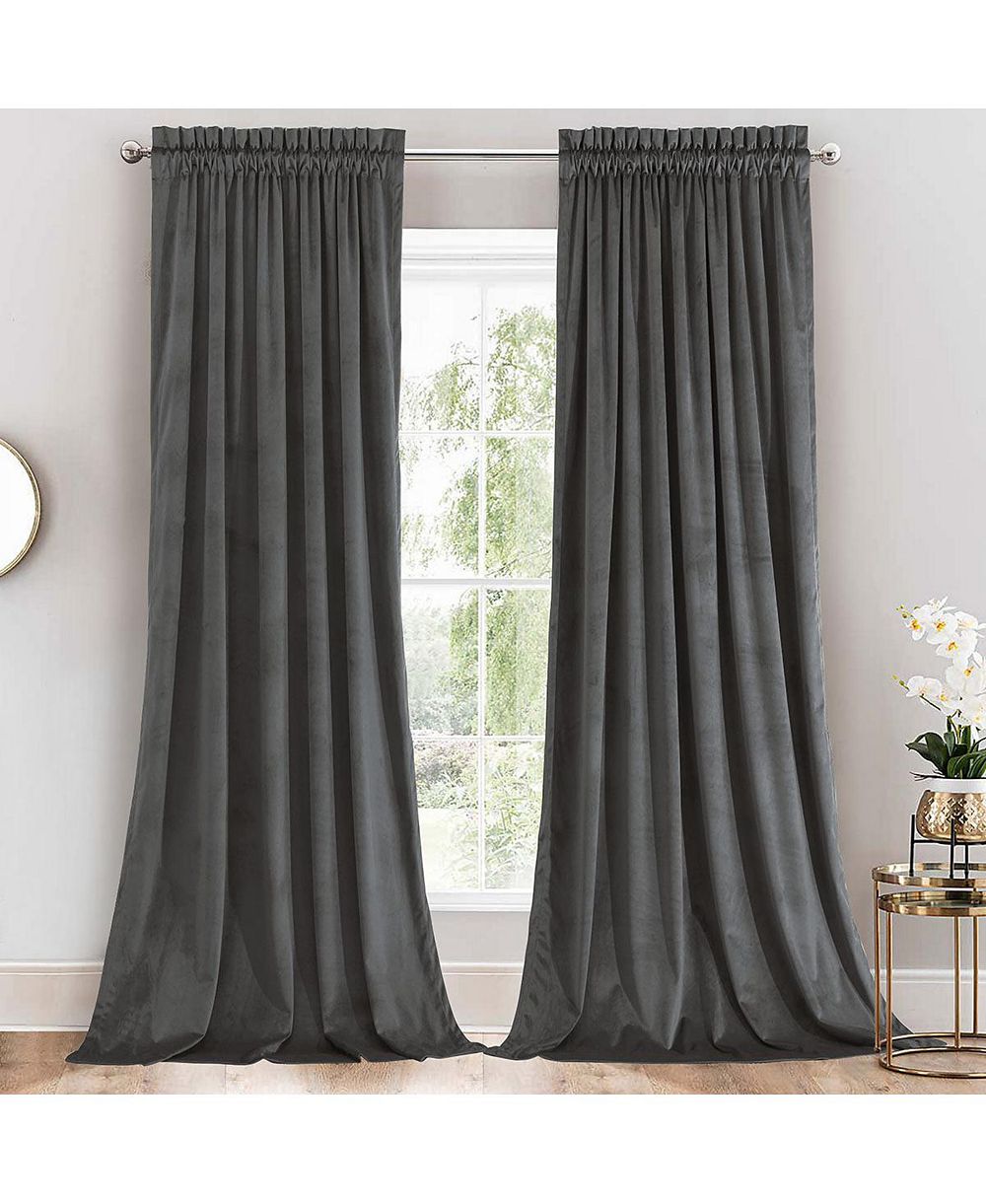 Egyptian Linens тяжелые бархатные шторы, комплект из 2 шт, 52" W x 63" L