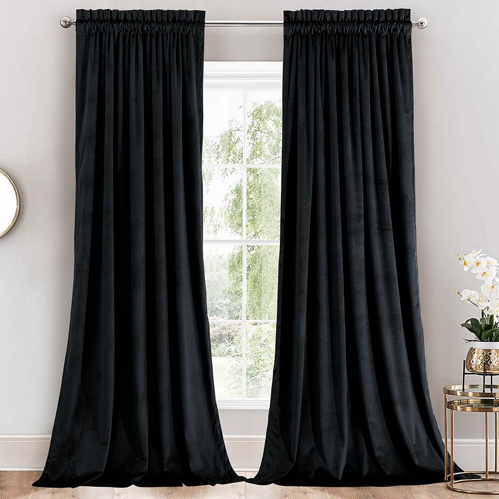 Набор из 2 тяжелых бархатных портьер Egyptian Linens