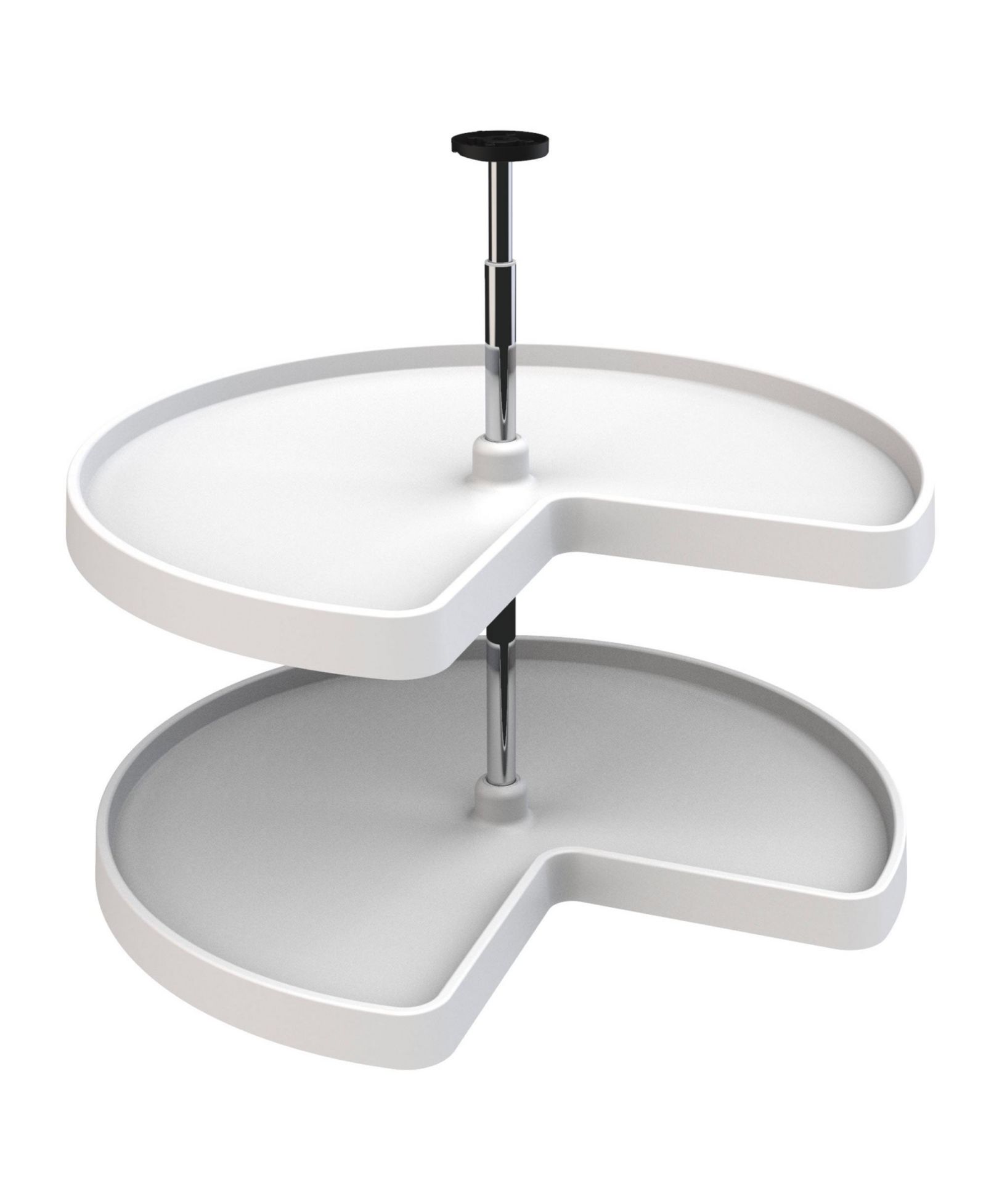 Rev-A-Shelf 28'' Lazy Susan Kidney Polymer 2-полочная, белая, 3472-28-11-52