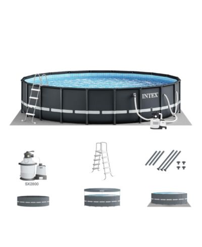 Надувной круглый уличный бассейн Intex Ultra Frame 26 Foot x 52 Inch